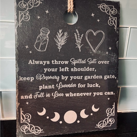 Other - Practical Magic Inspired Laser Engraved Slate Board